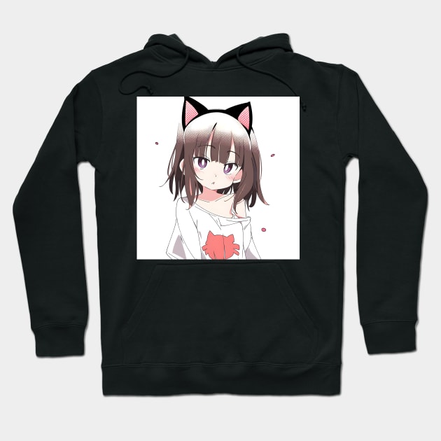 Cat Girl Retro 1990s Style Hoodie by Tazlo